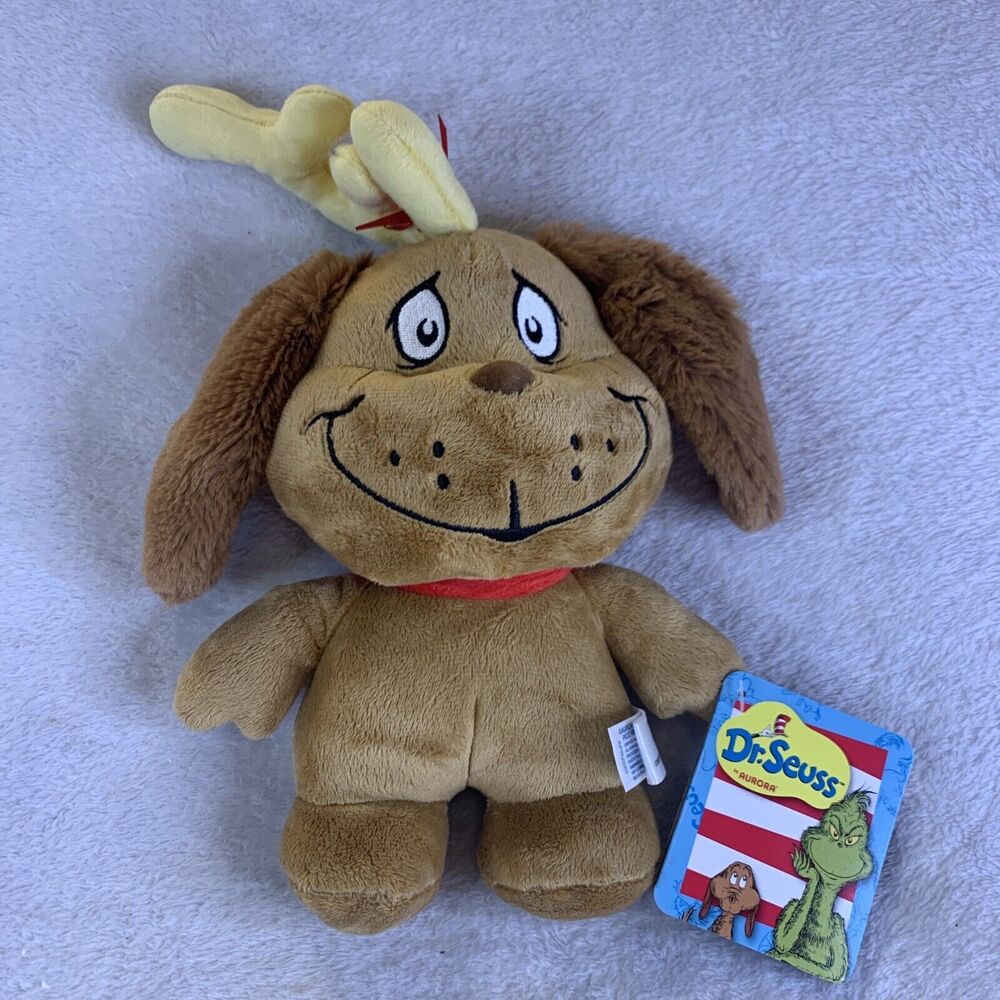 Max w/ Antler Plush Dog Dr Seuss Grinch Christmas Holiday Toy Aurora 12''